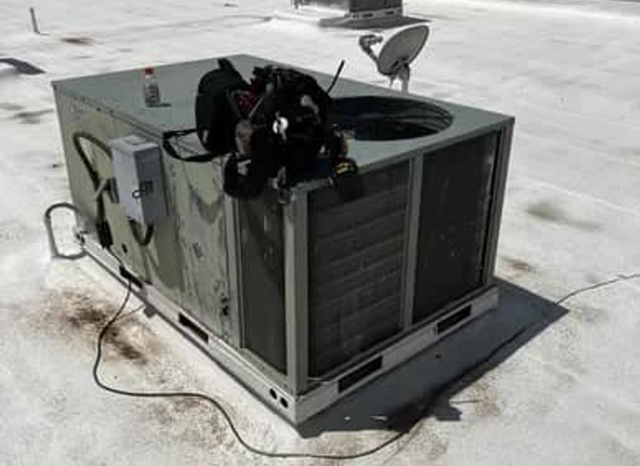 HVAC condenser unit installation